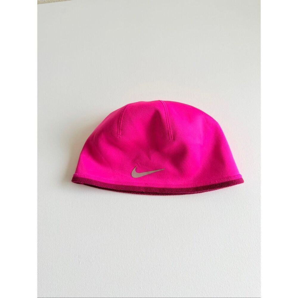 Nike Run Therma-Fit Beanie Reversible Women's Pink Fuschia Running Athleisure